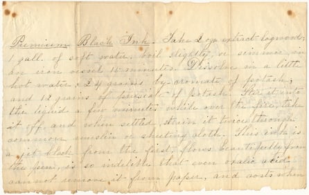 CIVIL WAR ERA INK RECIPE