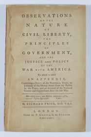 'OBSERVATIONS ON THE NATURE OF CIVIL LIBERTY', 1776