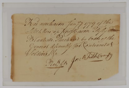 BUYING BLANKETS FOR THE CONTINENTAL ARMY