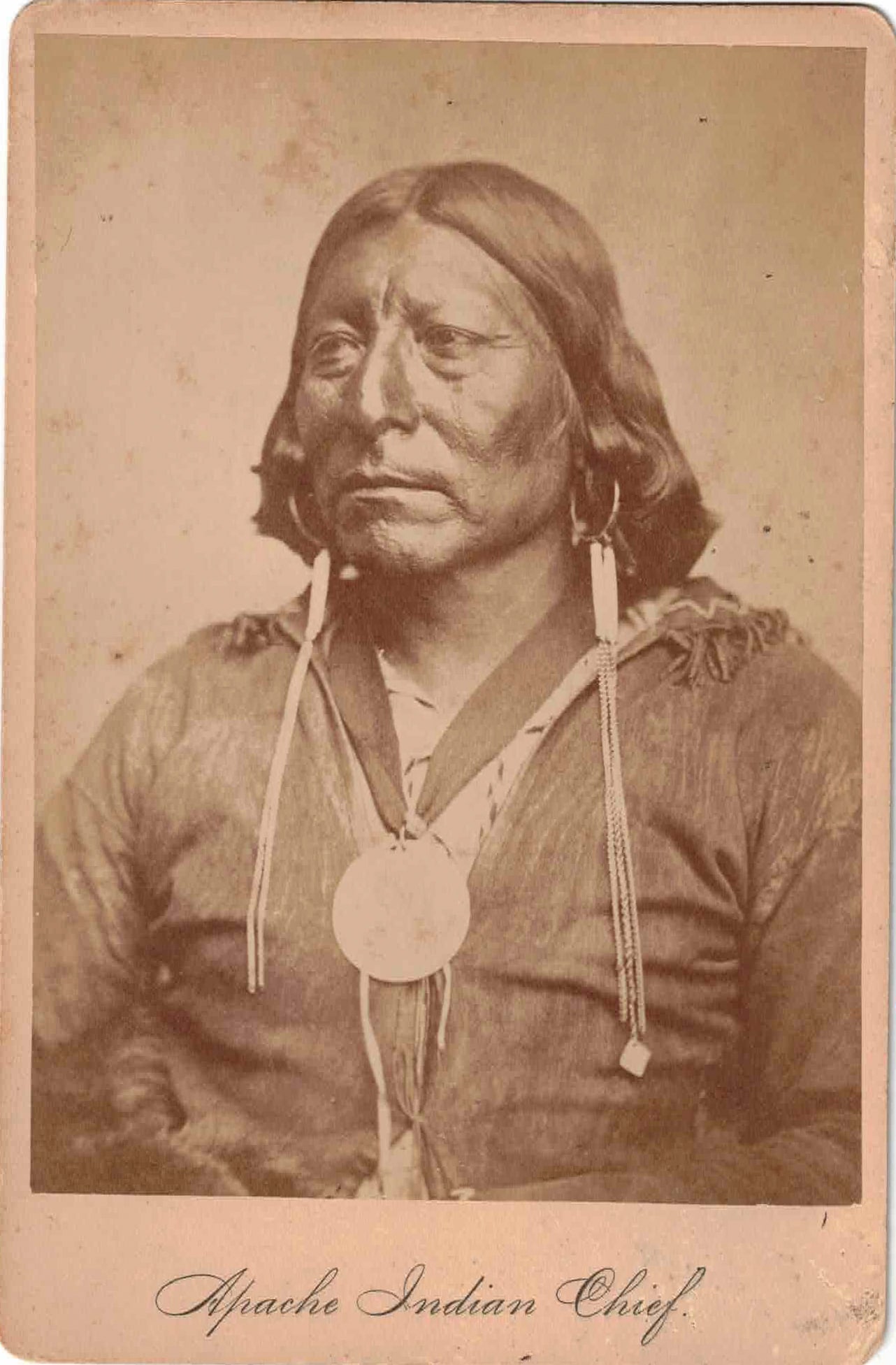 'APACHE INDIAN CHIEF' PHOTOGRAPHIC PORTRAIT (1 of 1)