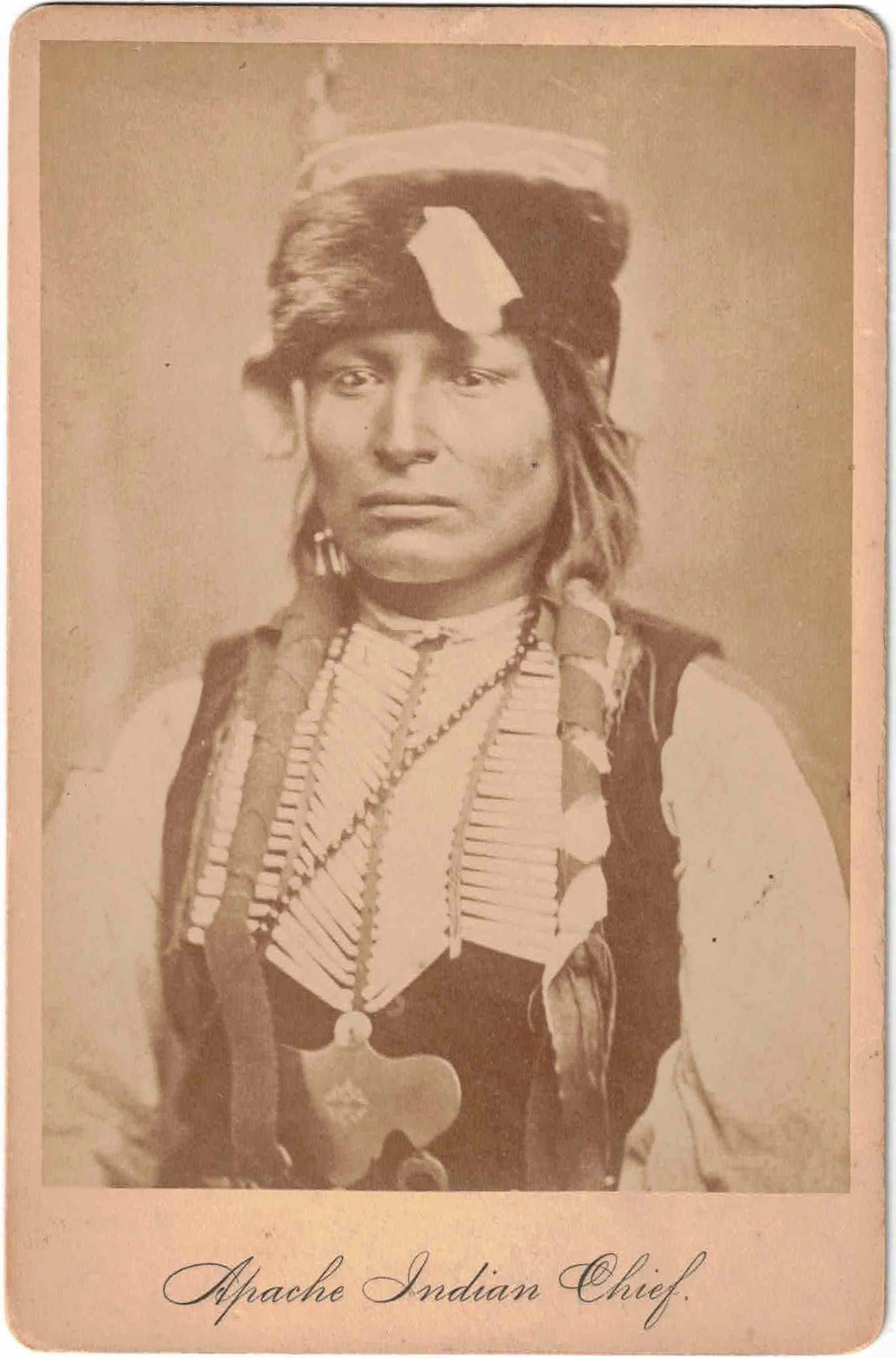 'APACHE INDIAN CHIEF' PHOTOGRAPHIC PORTRAIT (1 of 1)