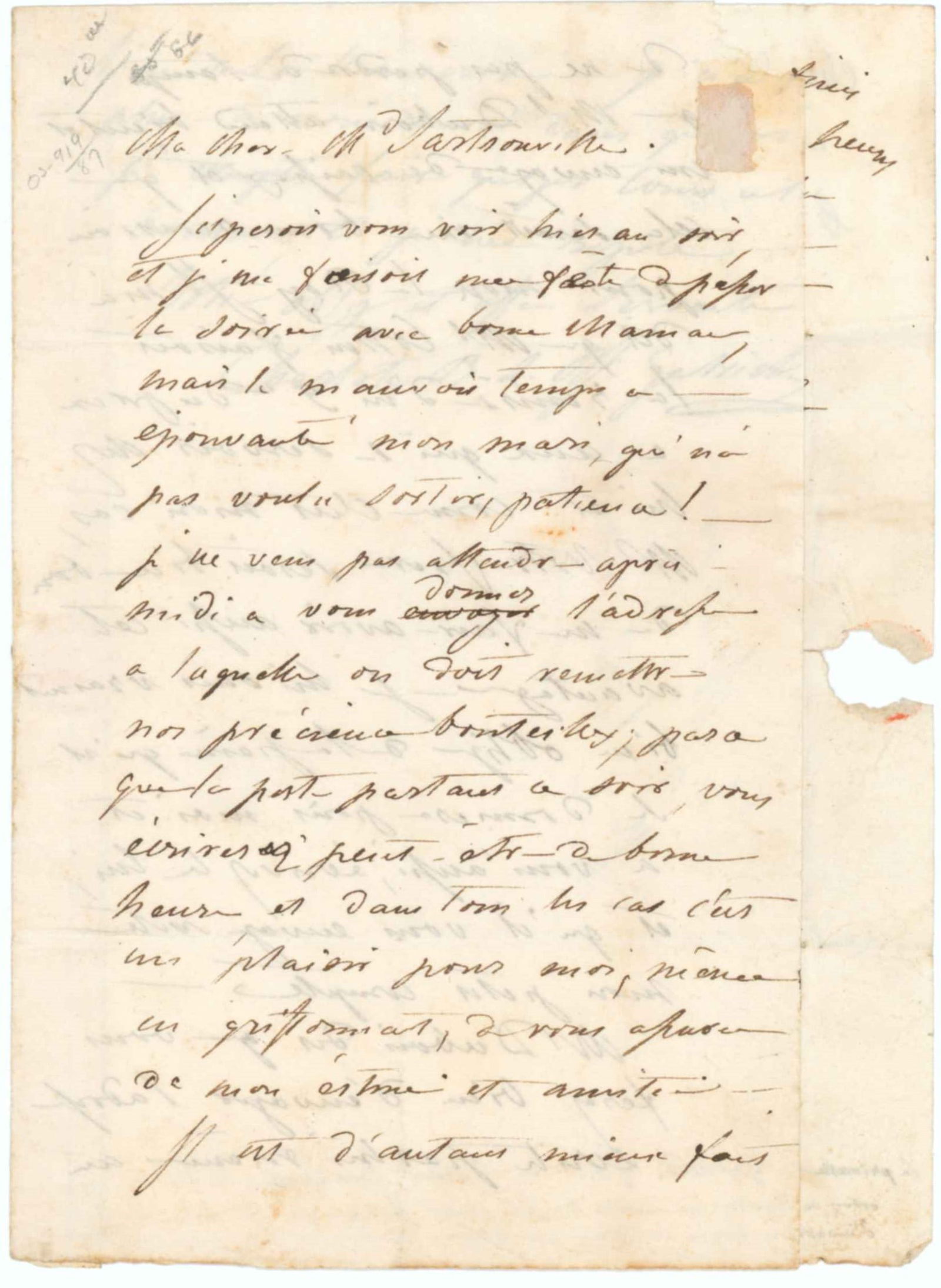 CHARLOTTE BONAPARTE GABRIELLI: (1795-1865) French princess, the eldest daughter of Lucien Bonaparte and Christina Boyer, became Princess Gabrielli upon her marriage to Mario Gabrielli, Prince of Prossedi and Roccasecca. A.L.S. 