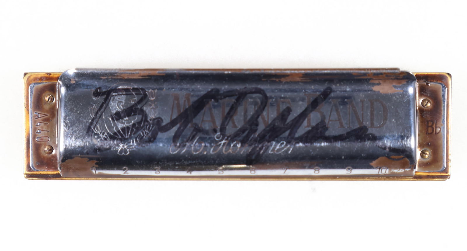 BOB DYLAN SIGNED HARMONICA: BOB DYLAN BOB DYLAN (b. 1941) The most influential singer and songwriter of his era, Dylan set the example for most folk singers who followed him. His music has gone through many transitions, but alwa