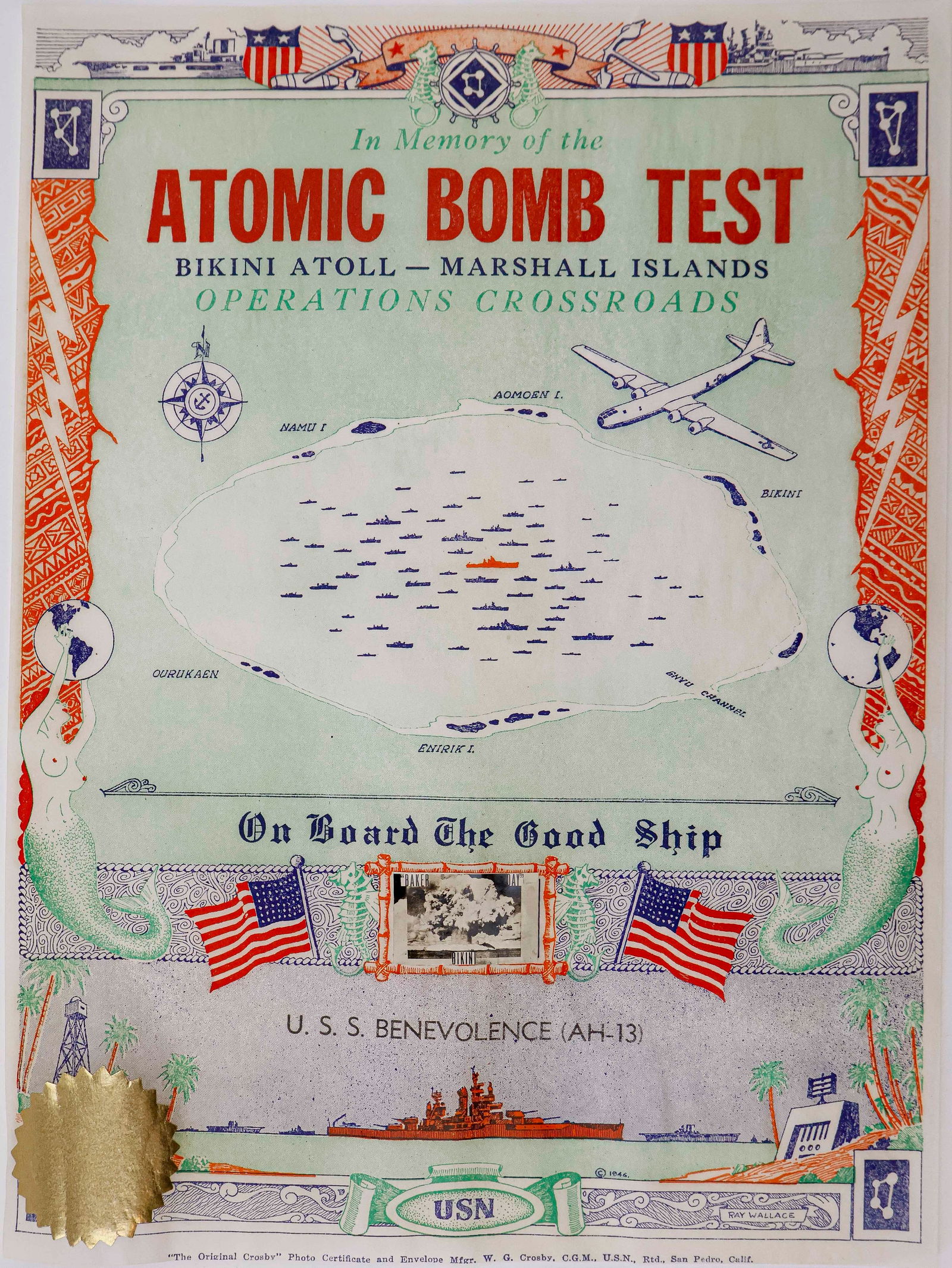 'OPERATION CROSSROADS' PARTICIPANT'S CERTIFICATE (1 of 1)