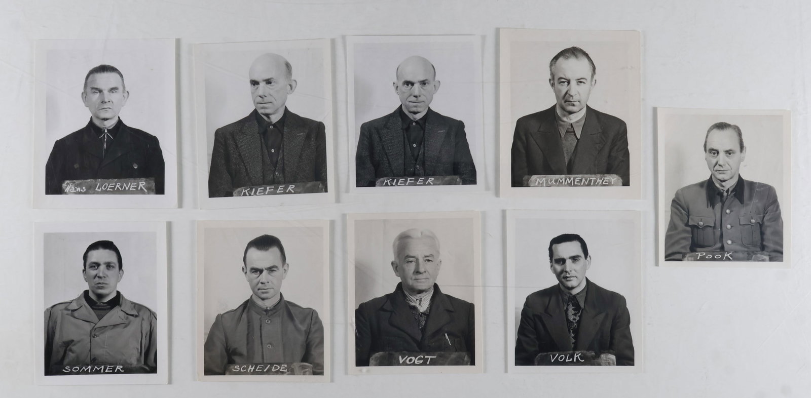 NUREMBERG PHOTOGRAPHS OF THE POHL TRIAL DEFENDANTS (9) (1 of 1)