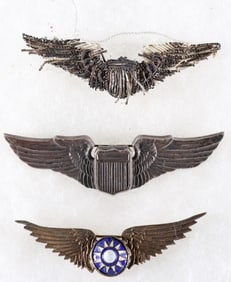 (FLYING TIGERS) CHINESE AND AMERICAN PILOT'S FLIGHT WINGS