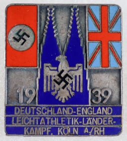 1939 GERMANY AND ENGLAND SPORTS BADGE