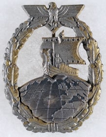 KRIEGSMARINE AUXILIARY CRUISER BADGE