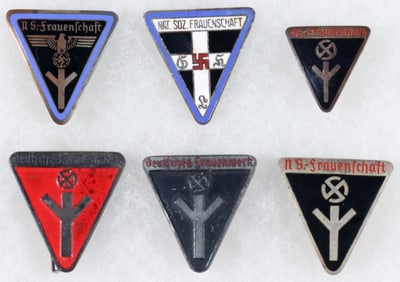 NAZI WOMEN’S ORGANIZATION BADGES (6)