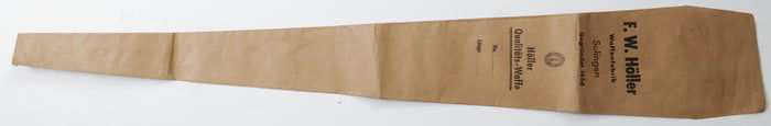 F. W. HOLLER PAPER SWORD BAG