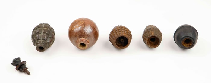 MISCELLANEOUS WORLD WAR II GRENADES (5)