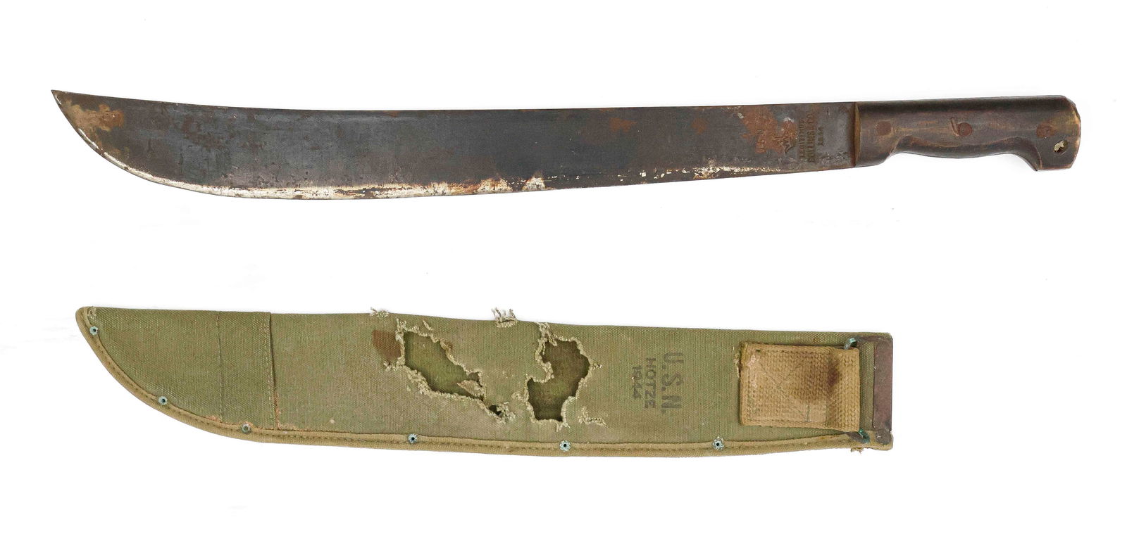 WORLD WAR II U.S.N. LEGITIMUS COLLINS & CO. MACHETE (1 of 4)
