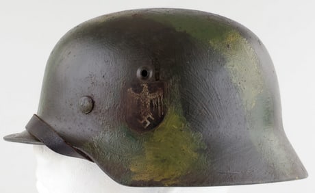 GERMAN M35 DOUBLE DECAL CAMO HELMET