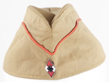 HITLER YOUTH GARRISON CAP AND SAND TABLE BOOK