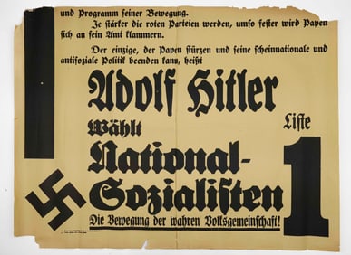 ADOLF HITLER ELECTION POSTER