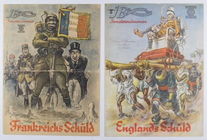 GERMAN PROPAGANDA MAPS OF FRANCE AND ENGLAND