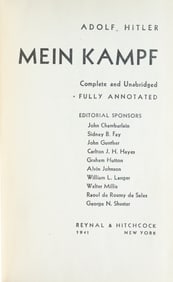 1941 AMERICAN EDITION OF ‘MEIN KAMPF’