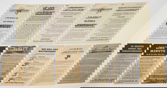WORLD WAR II AMERICAN PROPAGANDA LEAFLETS (17)