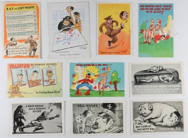 WORLD WAR II PROPAGANDA POSTCARDS (10)