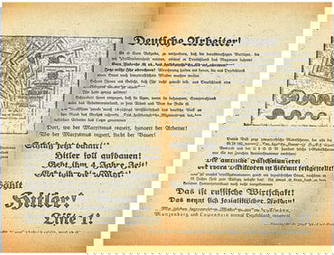 GERMAN WORKER’S PARTY PROPAGANDA FLYER