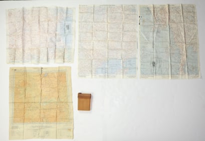 (FLYING TIGERS) PILOT'S SILK ESCAPE MAPS (4)