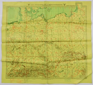 LUFTWAFFE FLIGHT MAP OF GERMANY, FRANCE AND ENGLAND