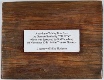 TIRPITZ TEAK DECK RELIC