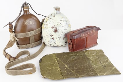 JAPANESE CARTRIDGE POUCH, DITTY BAG, AND CANTEENS