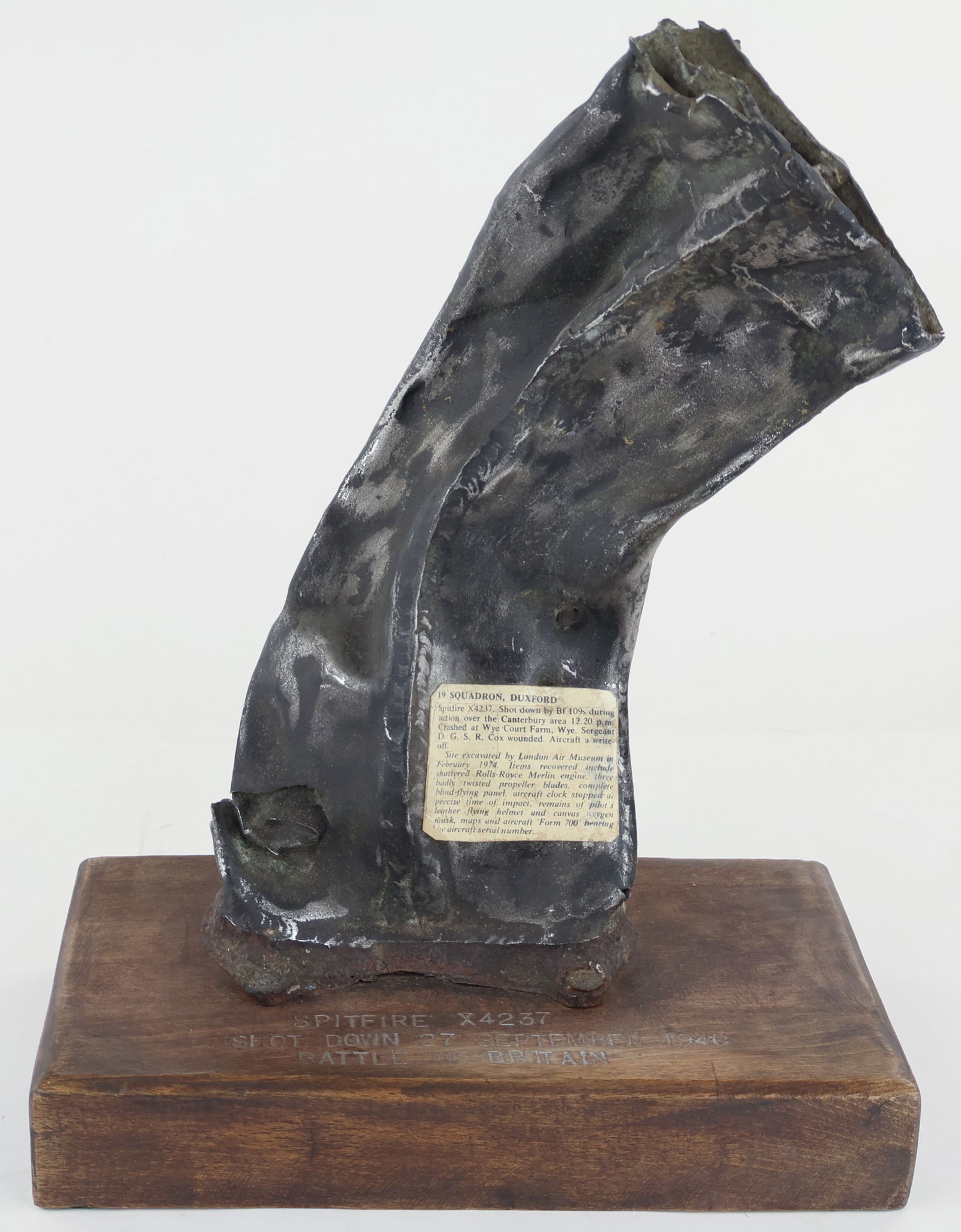 RELIC FROM A SHOT-DOWN SPITFIRE (1 of 9)