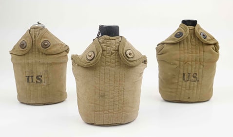 WORLD WAR I AND II CANTEENS (3)