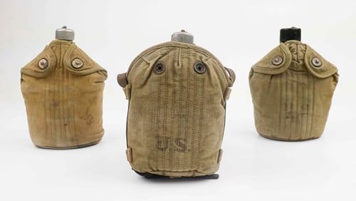 WORLD WAR I AND II CANTEENS (3)