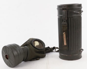 WEHRMACHT GAS MASK AND CANNISTER