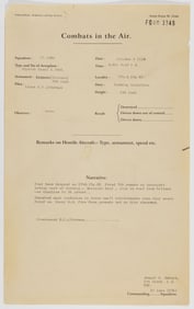 U.S. 17TH AERO SQUADRON AERIAL COMBAT REPORTS (3)