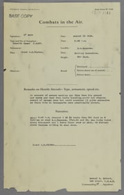 U.S. 17TH AERO SQUADRON AERIAL COMBAT REPORTS (3)