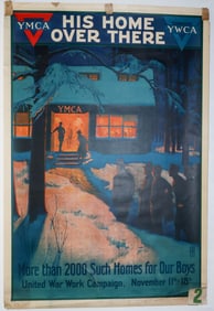 YMCA POSTER ‘HIS HOME OVER THERE’