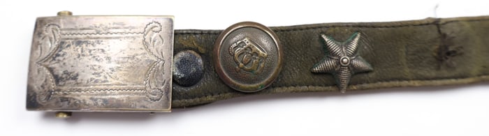 ENGLISH 'HATE BELT' WITH GERMAN INSIGNIA
