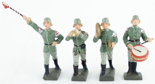 GERMAN MILITARY BAND TOY SOLDIERS (4)