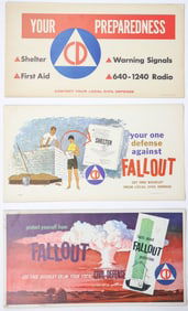 CIVIL DEFENSE PLACARDS (3)