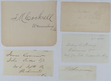 CONFEDERATE GENERAL’S SIGNATURES (5)