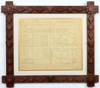 CONFEDERATE QUARTERMASTER'S DOCUMENT WITH PAYMENT FOR SLAVE LABOR