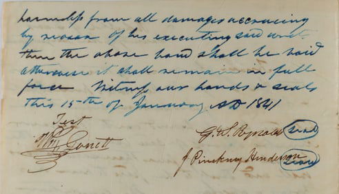 TEXAS' FIRST GOVERNOR'S BOND TO RECOVER SLAVES