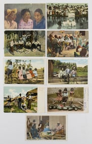 COLLECTION OF RACIST POSTCARDS (9)