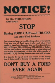 ANTI-INTEGRATION NOTICE: ‘STOP BUYING FORD!’