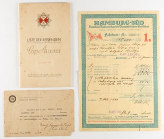 CAP ARCONA STEAM LINER DOCUMENTS