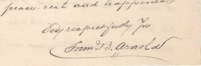 LINCOLN ASSASSINATION - SAMUEL B. ARNOLD