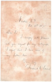 LINCOLN ASSASSINATION - FREDERICK W. SEWARD