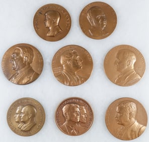 U.S. PRESIDENTIAL TABLE MEDALS (8)