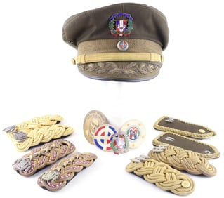 (RAFAEL TRUJILLO) VISOR CAP AND INSIGNIA OF RAMFIS TRUJILLO