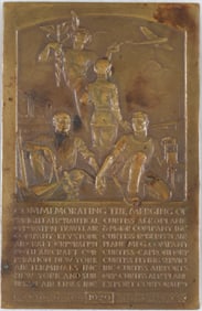 AVIATION HISTORY: WRIGHT-CURTISS MERGER BRASS PLAQUE