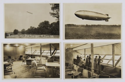 HINDENBURG AND ZEPPELIN PERIOD POSTCARDS (3)